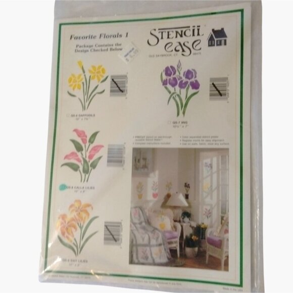 Stencil Ease Pre Cut Stencils Calla Lilies - Picture 1 of 6